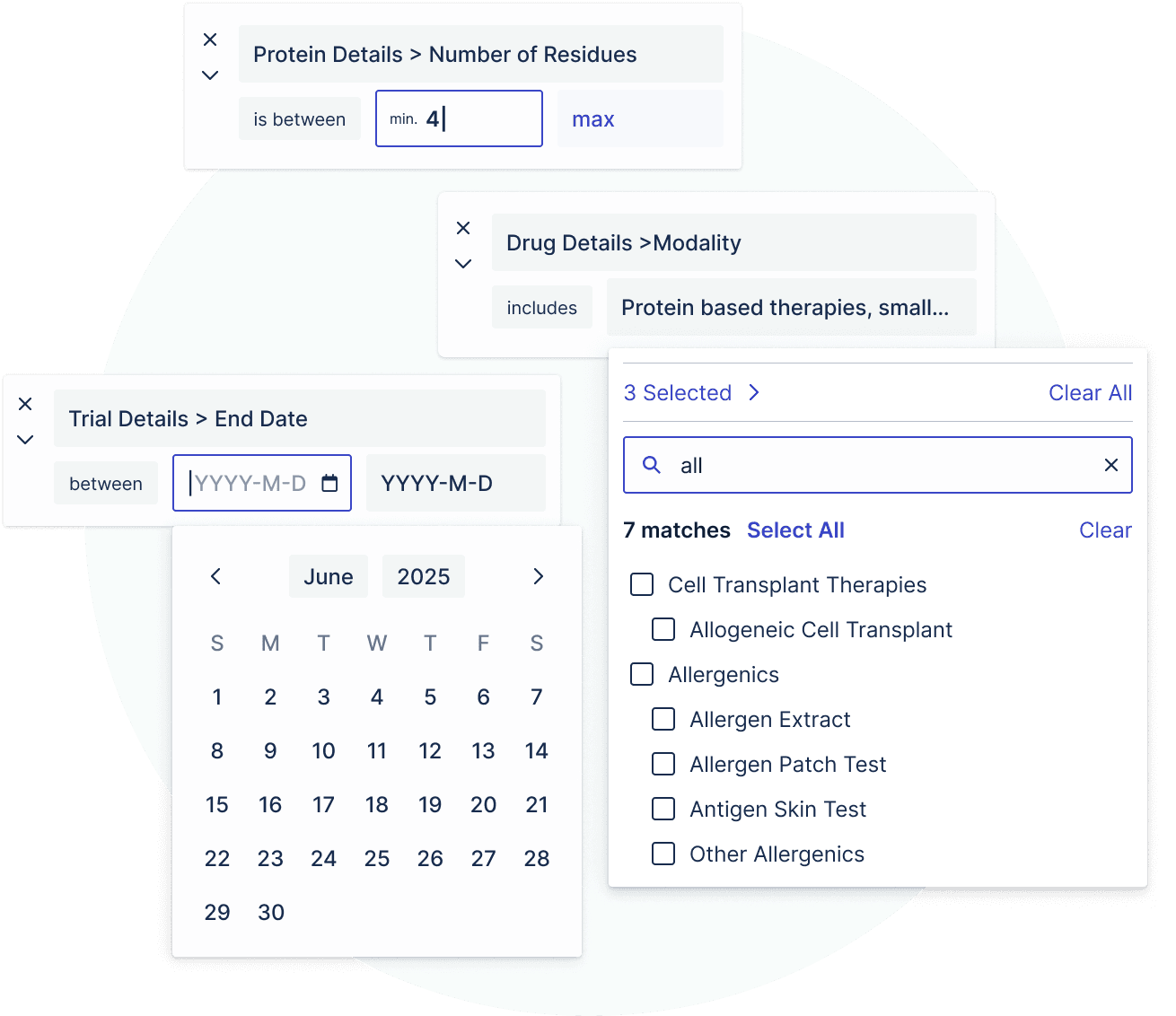 Individual filter states